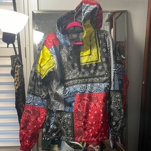 bandana print wind breaker